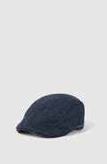 Brunello Cucinelli Virgin wool flannel flat cap with embroidered logo