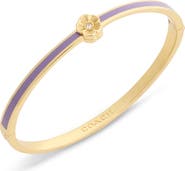 COACH Tea Rose Enamel Thin Hinged Bracelet