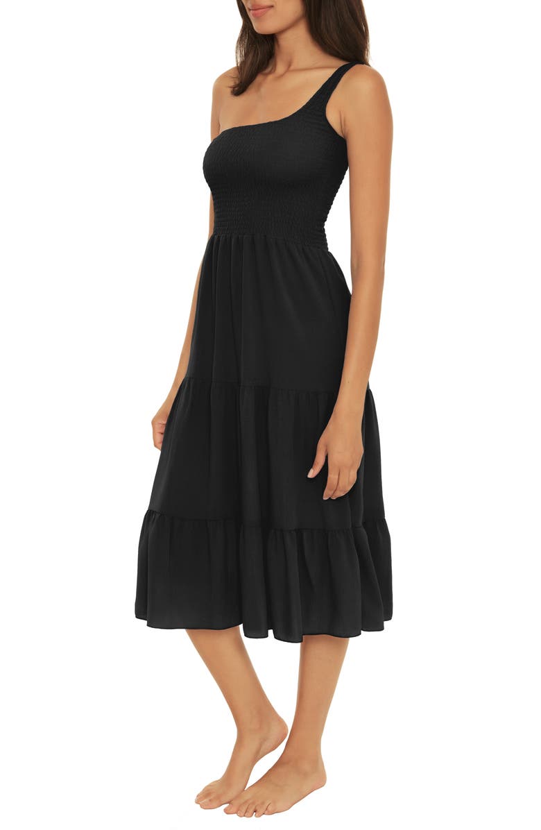 Becca Ponza Smocked Cover-Up Midi Dress, Alternate, color, 