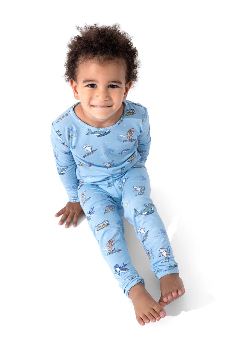 Kids' Shark School Set of 2 Piece Pajamas, Alternate, color, Shark School
