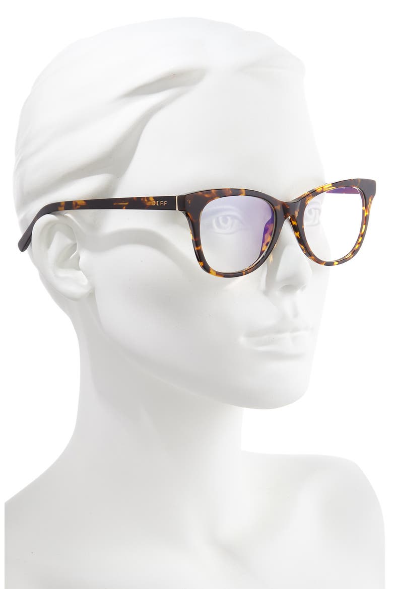 Carina 49mm Blue Light Blocking Optical Glasses, Alternate, color, DARK TORTOISE/ BLUE LIGHT