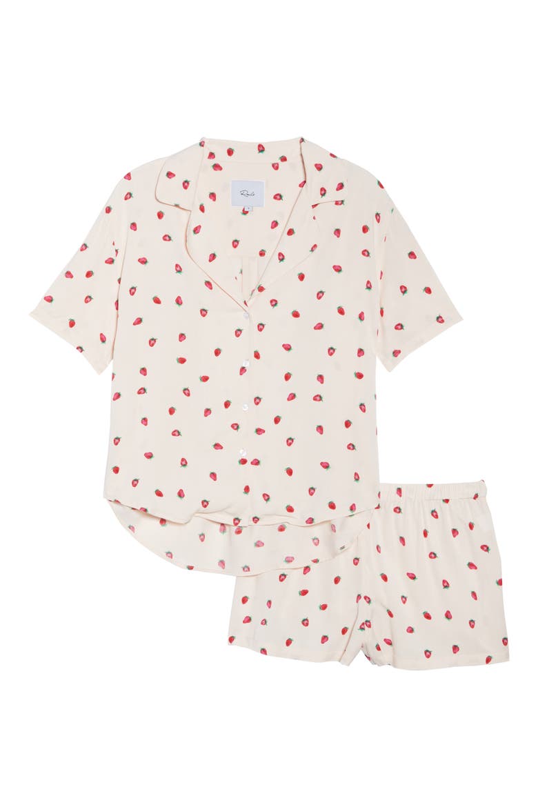 Short Pajamas, Alternate, color, BLUSH STRAWBERRY