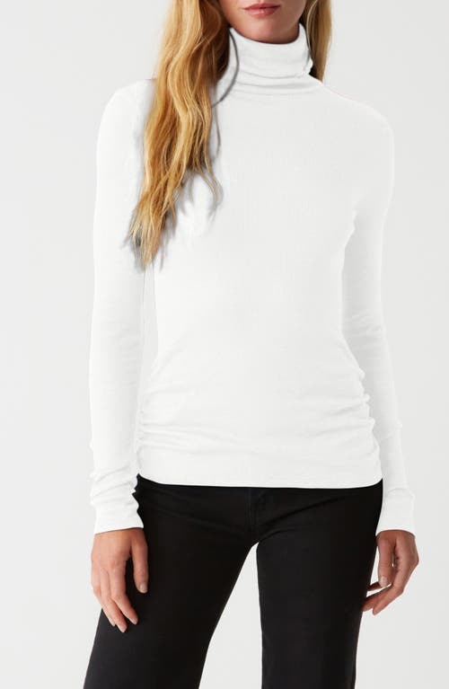 Michael Stars Nessa Turtleneck Rib Top in Chalk 