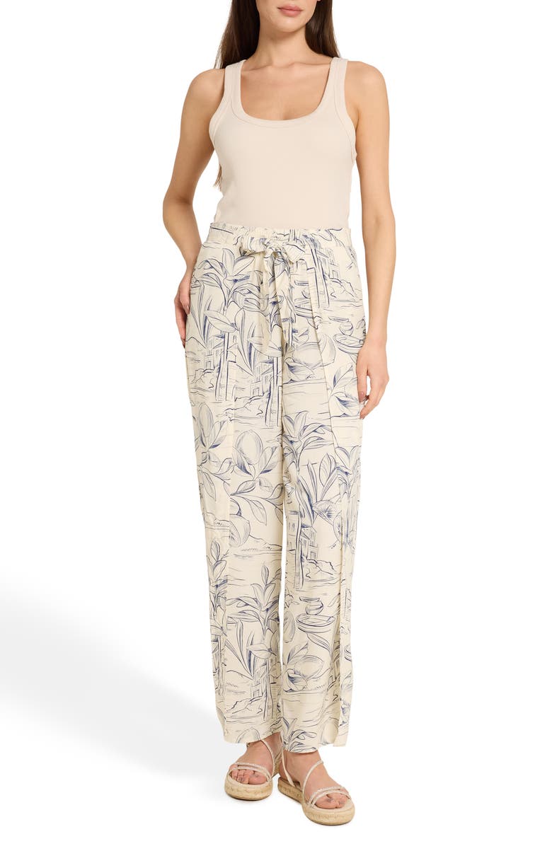 CARIBBEAN JOE Breezy Wide Leg Pants, Alternate, color, Ivory