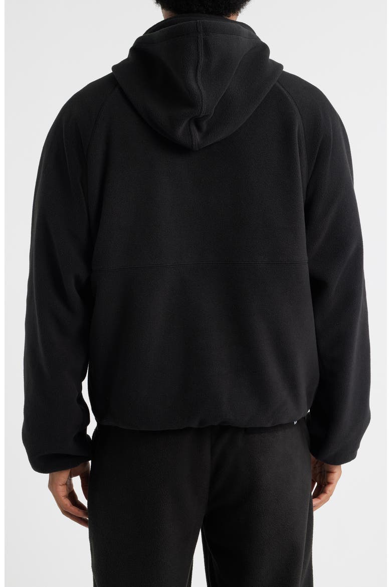 BB Windrunner Hooded Fleece Quarter Zip Pullover, Alternate, color, BLACK