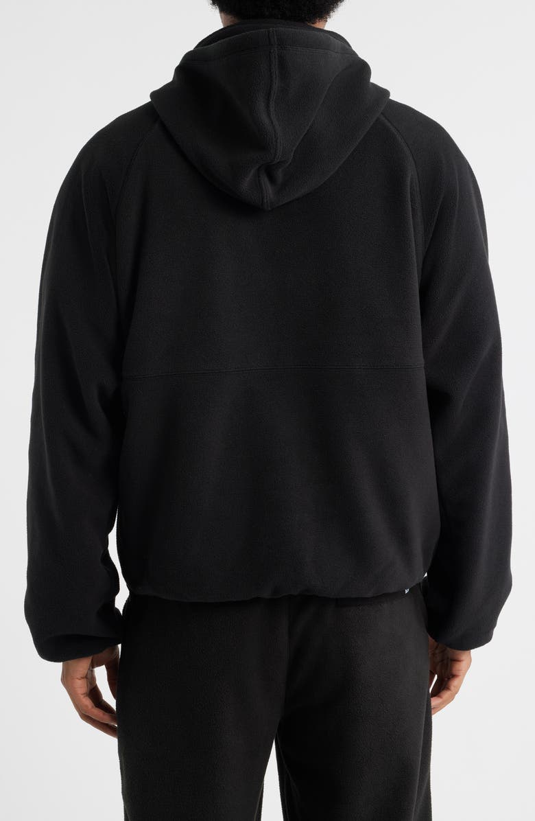 Billionaire Boys Club BB Windrunner Hooded Fleece Quarter Zip Pullover, Alternate, color, Black