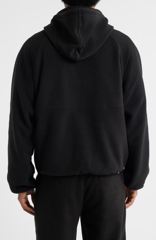 Billionaire Boys Club Bb Windrunner Hooded Fleece Quarter Zip Pullover In Black