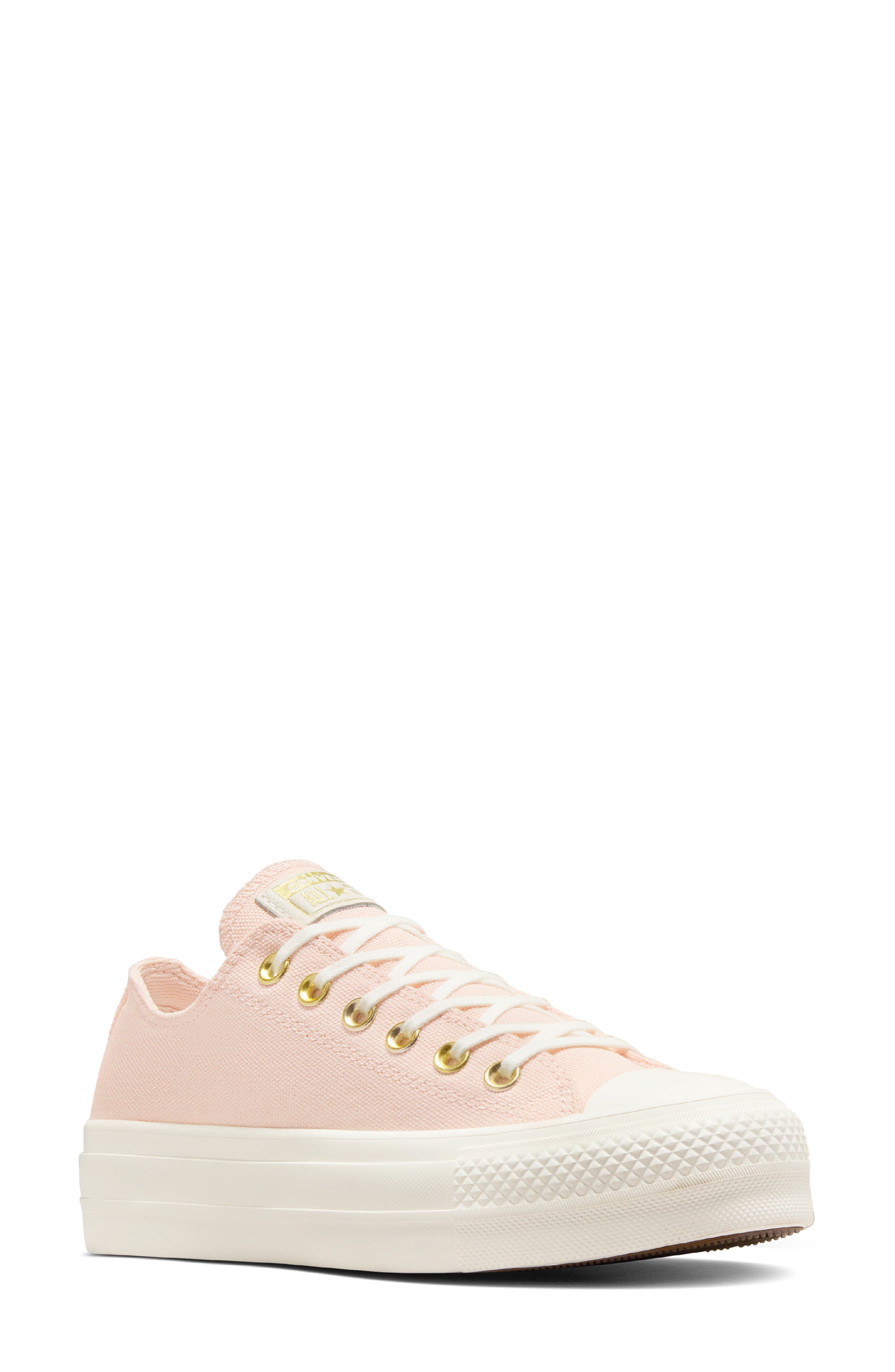 pink and rose gold converse