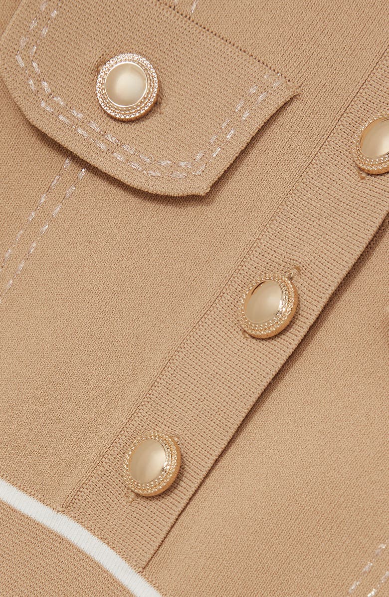 Reiss Kids' Sapna Pleated Sweater Shirtdress, Alternate, color, Camel