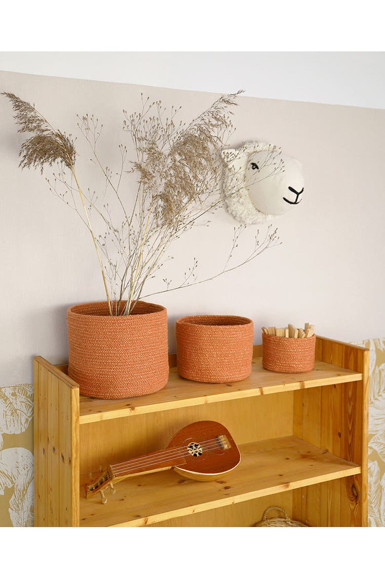 Set of 3 Baskets Ilse, Alternate, color, AMBER