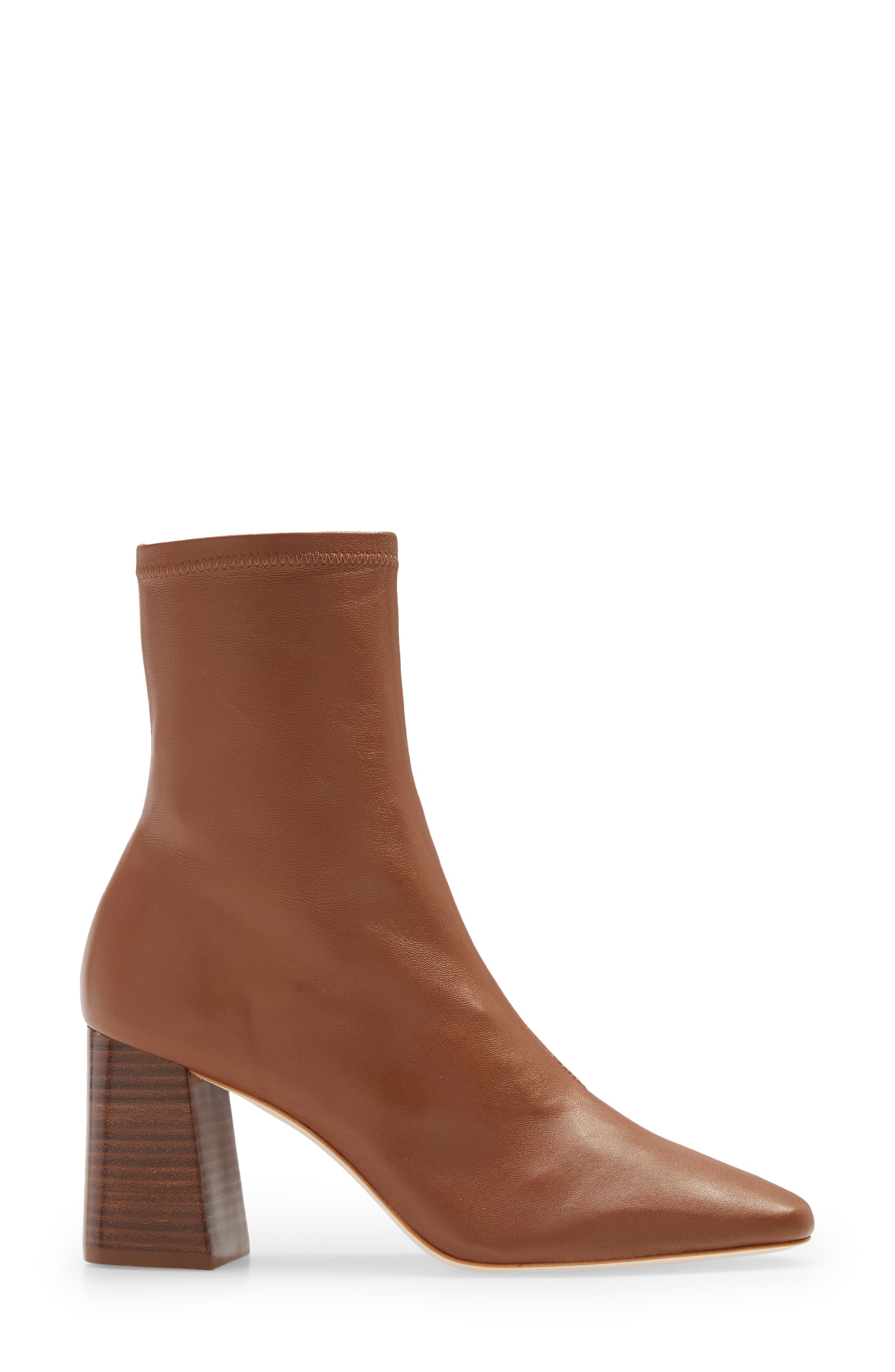 Loeffler Randall Elise Stretch Leather Bootie, Alternate, color, Acorn