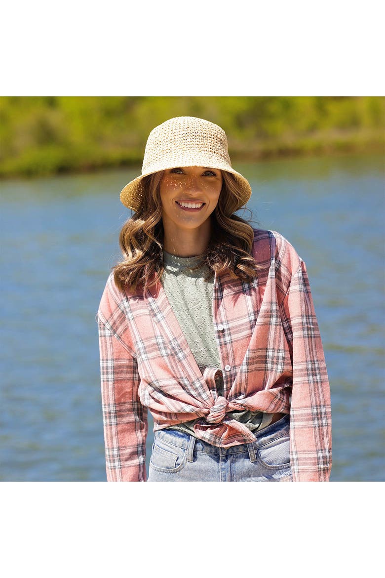 Moriah Women's Paper Straw Bucket Hat, Alternate, color, Natural