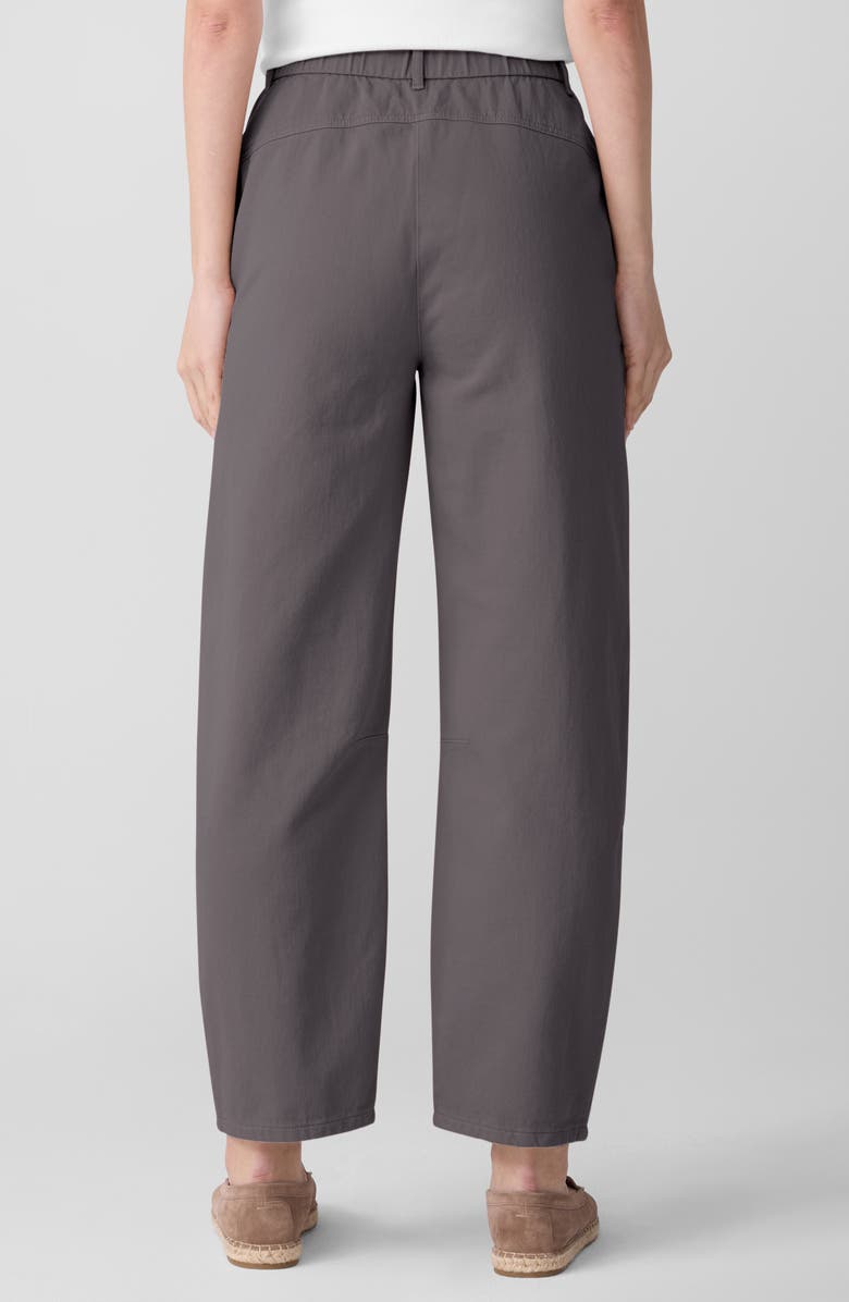 Eileen Fisher Organic Cotton Ankle Barrel Leg Pants, Alternate, color, Rye