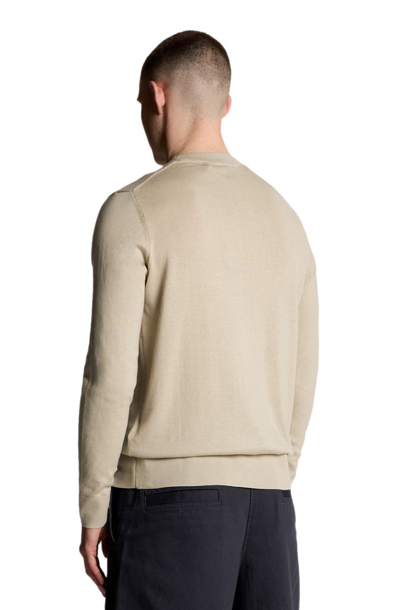 Lyle & Scott Tonal Superfine Crew Neck Sweater, Alternate, color, Willow Grey