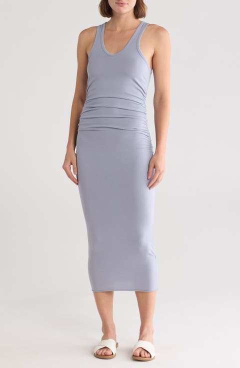 Racerback Ruched Midi Dress