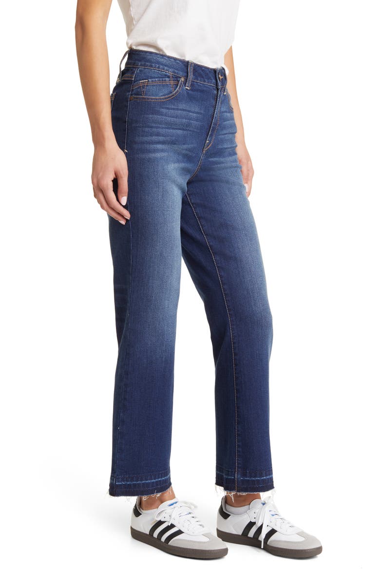 Release Hem High Waist Demi Bootcut Jeans, Alternate, color, CRYSTAL