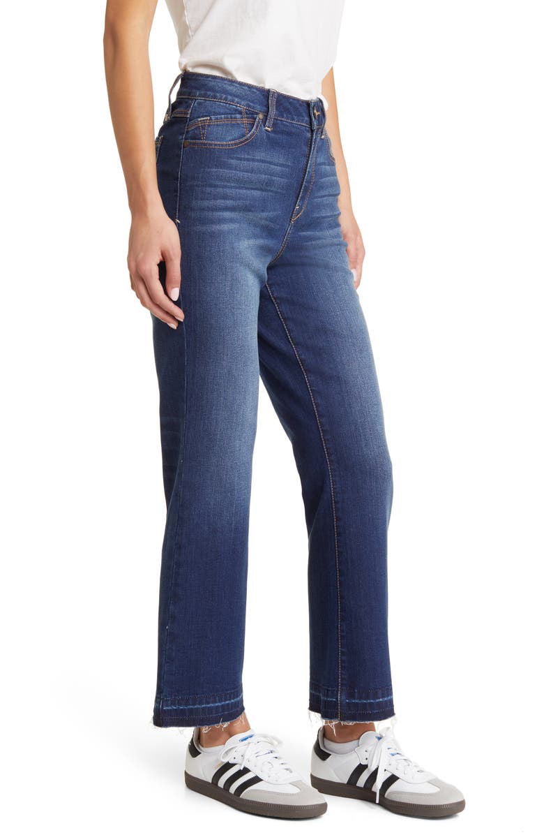 1822 Denim Release Hem High Waist Demi Bootcut Jeans, Alternate, color,