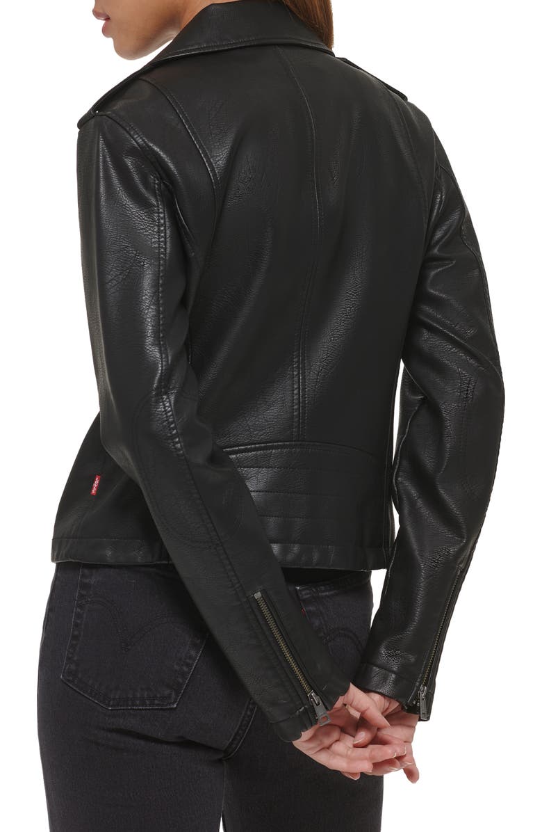 Levi's<sup>®</sup> Faux Leather Moto Jacket, Alternate, color, Black