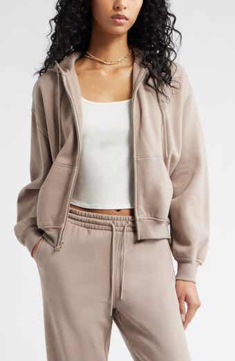 BP. Relaxed Cotton Blend Zip Hoodie