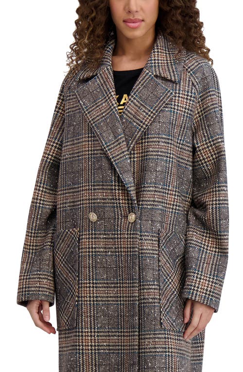 Karl Lagerfeld Paris Longline Wool Blend Coat In Gray