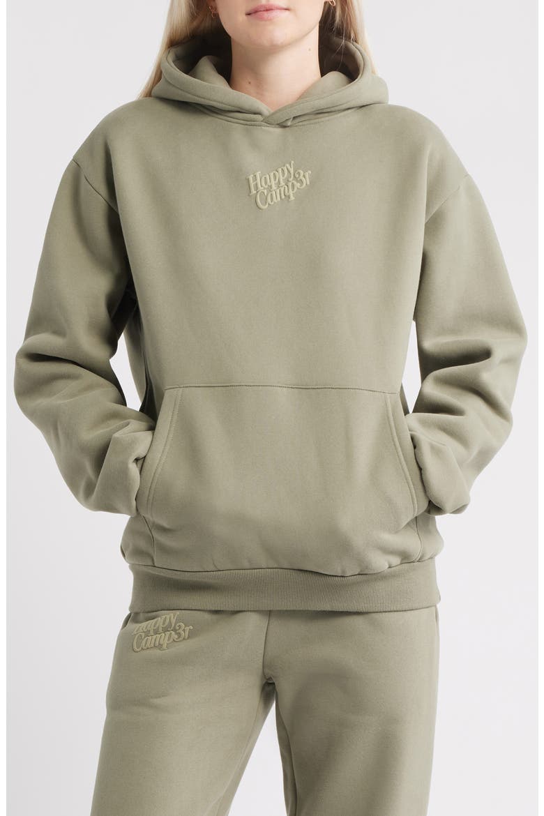 Puff Series Core Logo Cotton Blend Hoodie, Main, color, DUSTY OLIVE