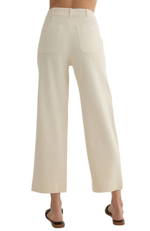 Bella Dahl Saige Wide Leg Crop Pants In Capri Khaki