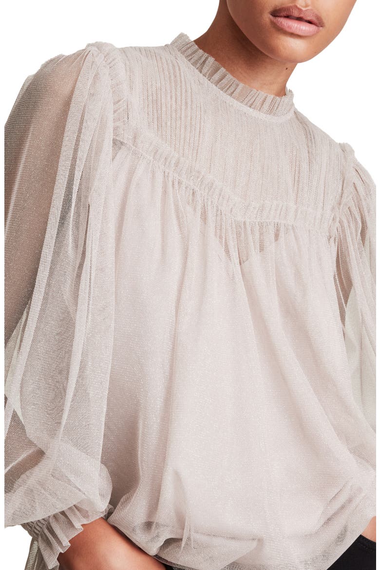 Perri Long Sleeve Top, Alternate, color, METALLIC NUDE PINK