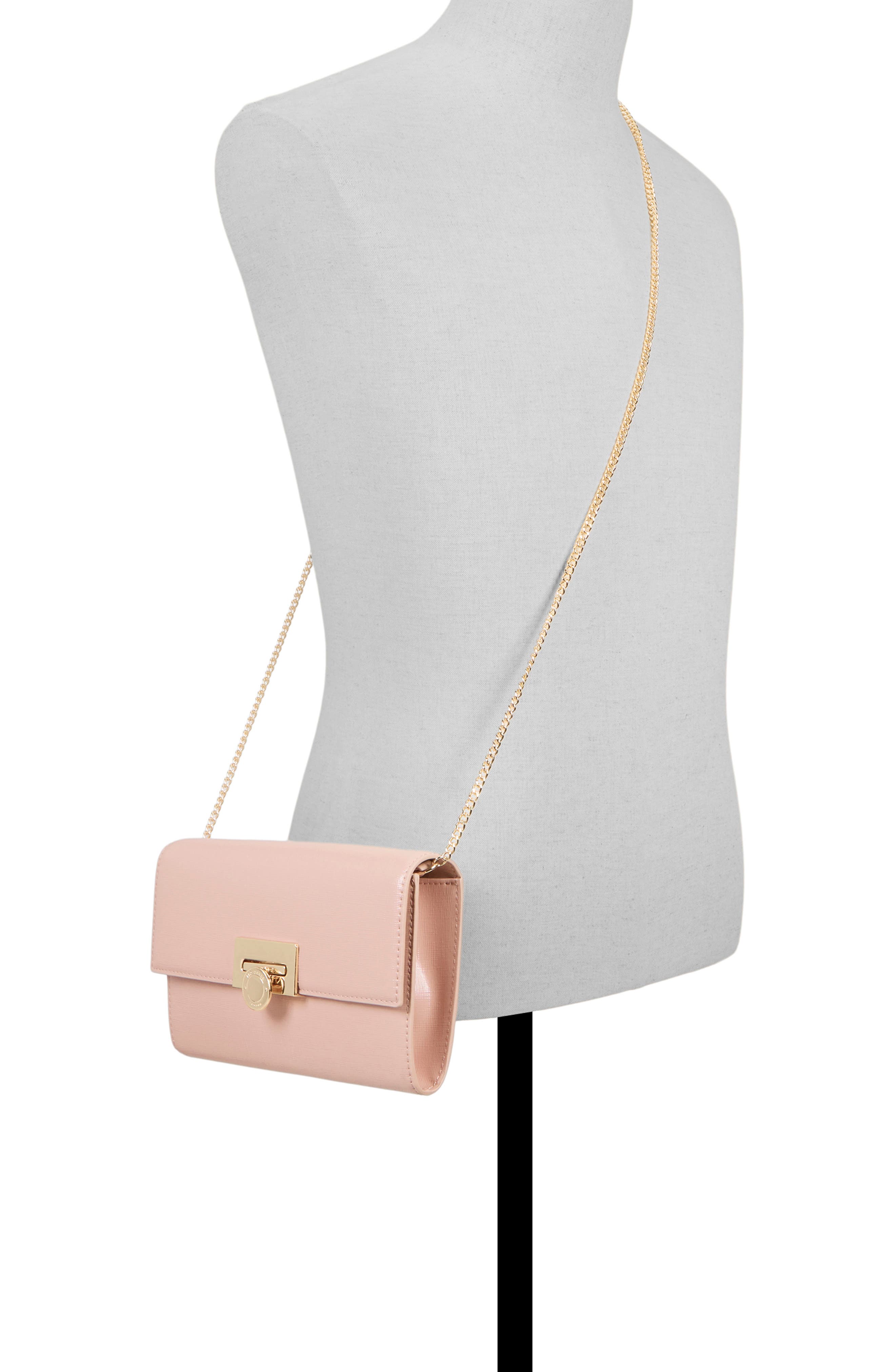 Parisa Faux Leather Flap Crossbody Bag, Alternate, color, LIGHT PINK