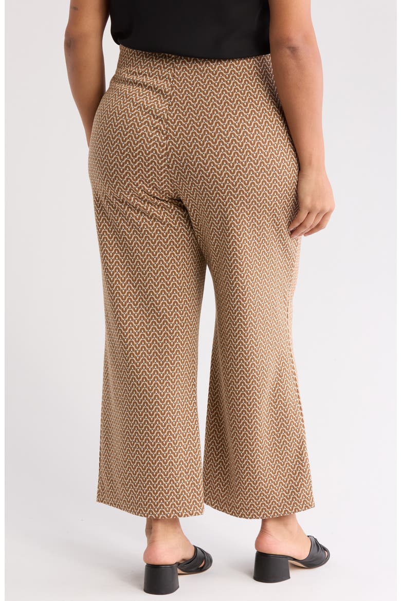 Double Knit Wide Leg Pants, Alternate, color, VICUNA/ CREAM