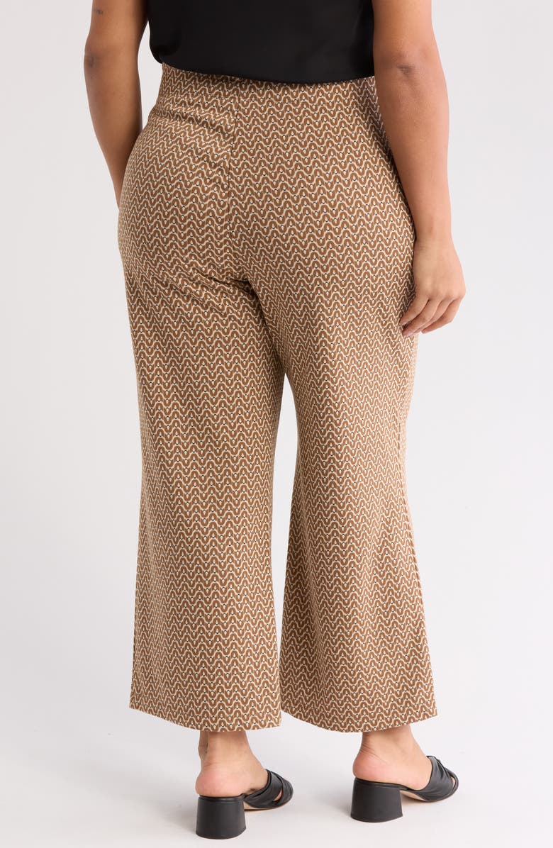 MAX STUDIO Double Knit Wide Leg Pants, Alternate, color, Vicuna/ Cream