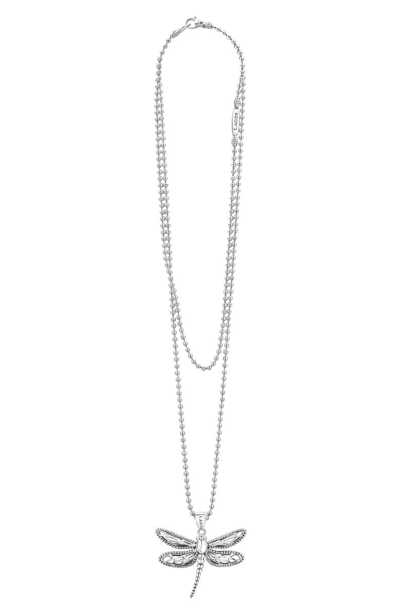 LAGOS Rare Wonders Dragonfly Pendant Necklace, Main, color,