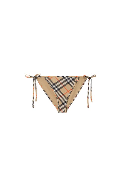 Burberry Check Bikini Briefs In Multi