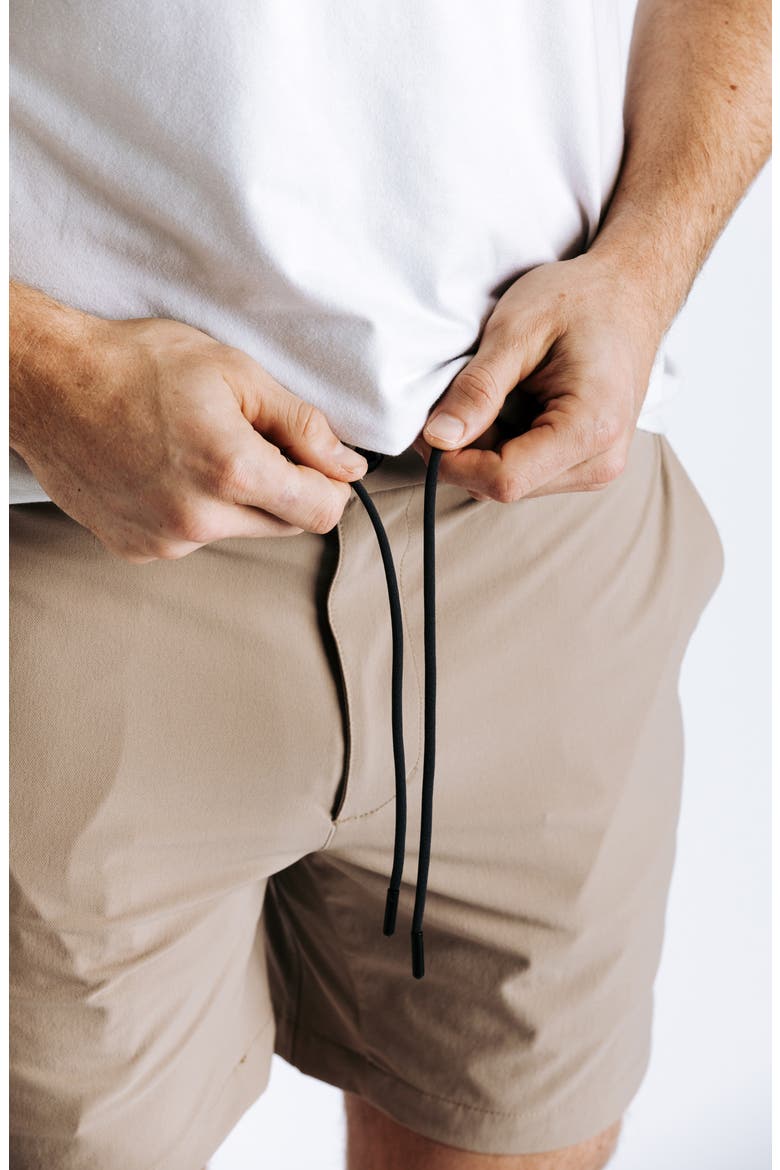 Evolution Hybrid Nylon Stretch Twill Chino Shorts, Alternate, color, SAND