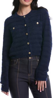 Laundry by Shelli Segal Bouclé Cardigan