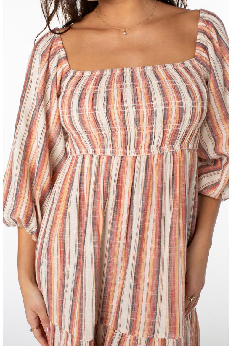 Sorrento Sands Off the Shoulder Midi Dress, Alternate, color, PARCHMENT