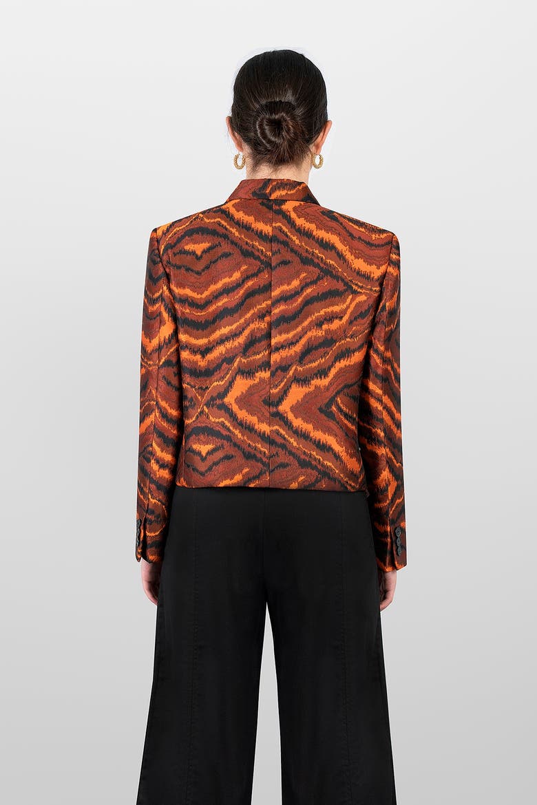Jacquard Jacket, Alternate, color, Orange