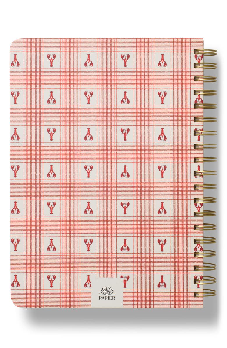 Papier Lobster Gingham Recipe Journal, Alternate, color,