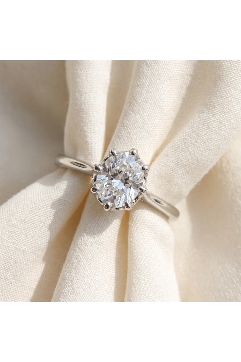 Certified 1 1/2Ct Oval Diamond Solitaire Engagement Ring 14k Gold Lab Grown, Alternate, color, 14k White Gold