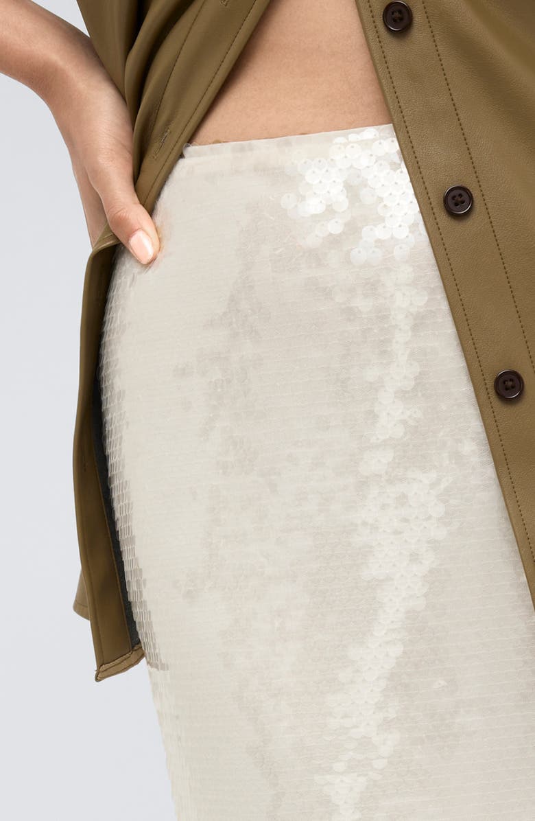 Kenneth Cole Sequin Skirt, Alternate, color, Kc White