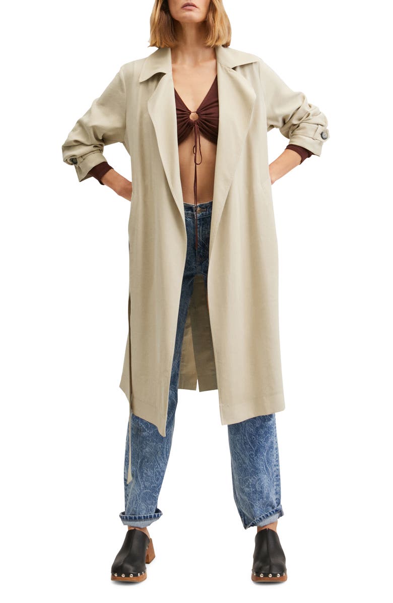 MANGO Belted Trench Coat, Main, color,