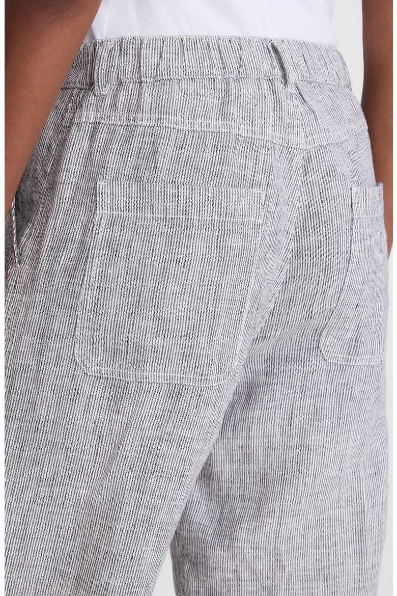 The Zoe Relaxed Straight Pants, Alternate, color, BLACK WHITE MINI STRIPE