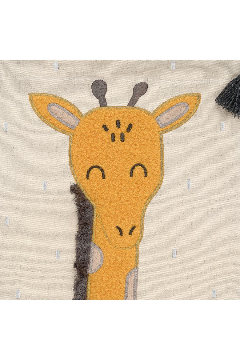 Giraffe Canvas Banner Nursery Wall Art / Wall Hanging, Alternate, color, Cream