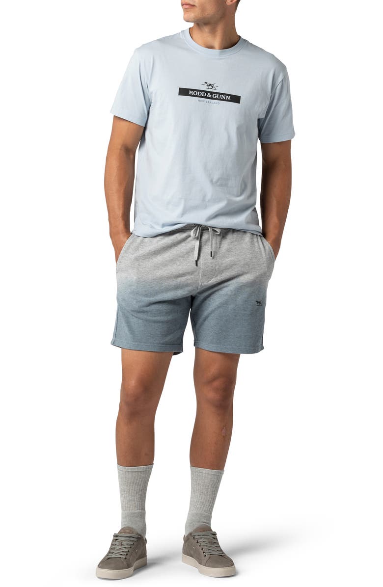 Rodd & Gunn Alto Dip Dye Piqué Cotton Shorts, Alternate, color, Vapour