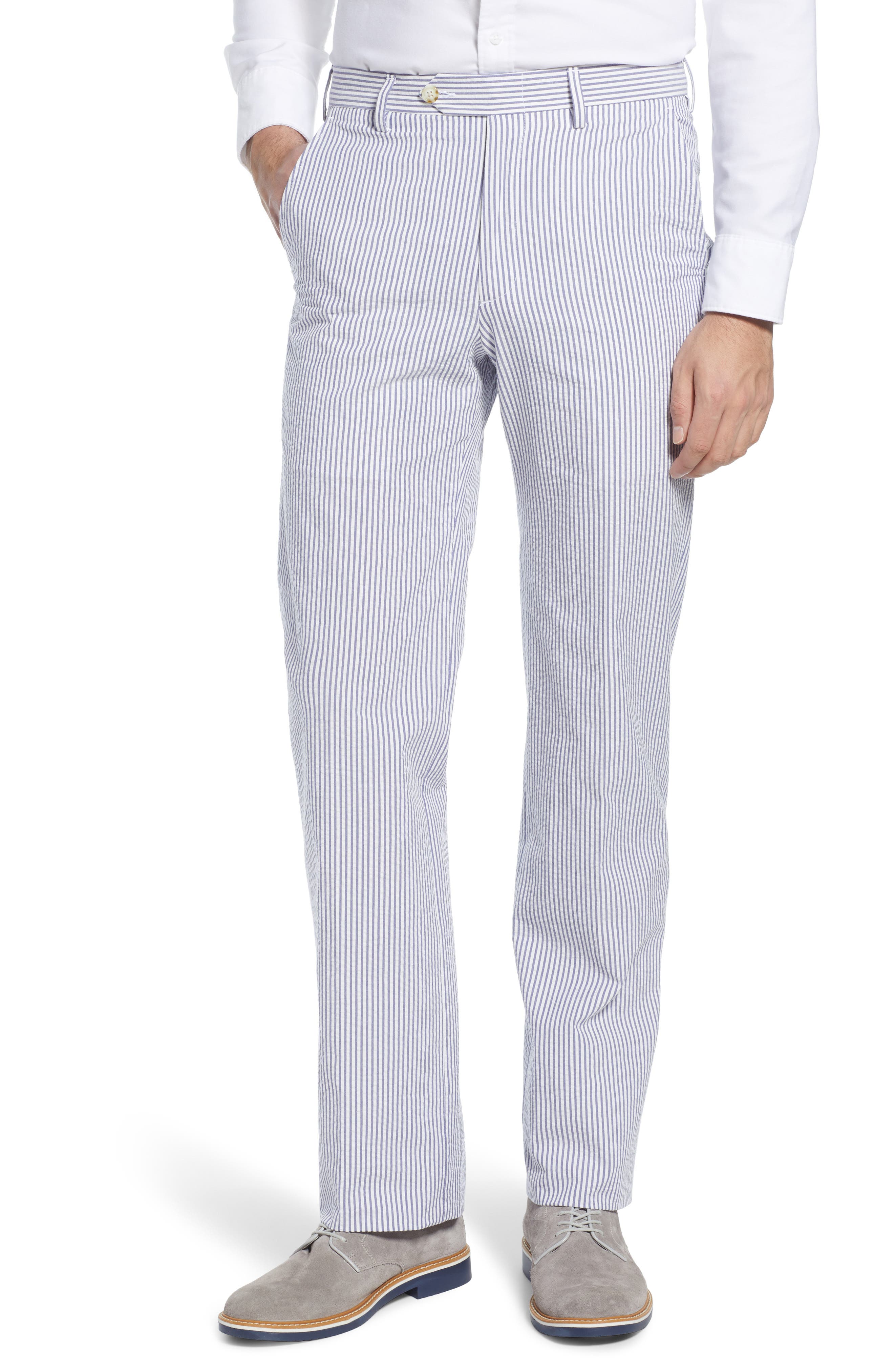 Flat Front Seersucker Pants - image 5