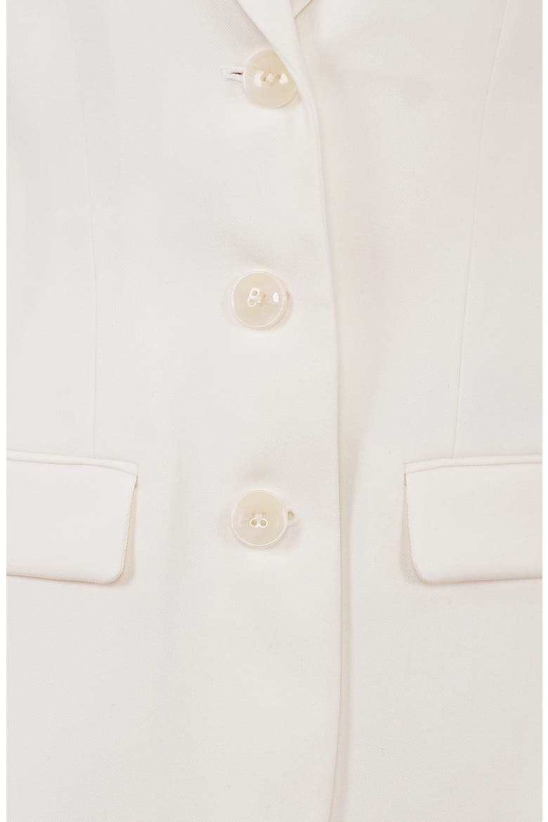 Luella Hourglass Crepe Jacket, Alternate, color, VINTAGE IVORY