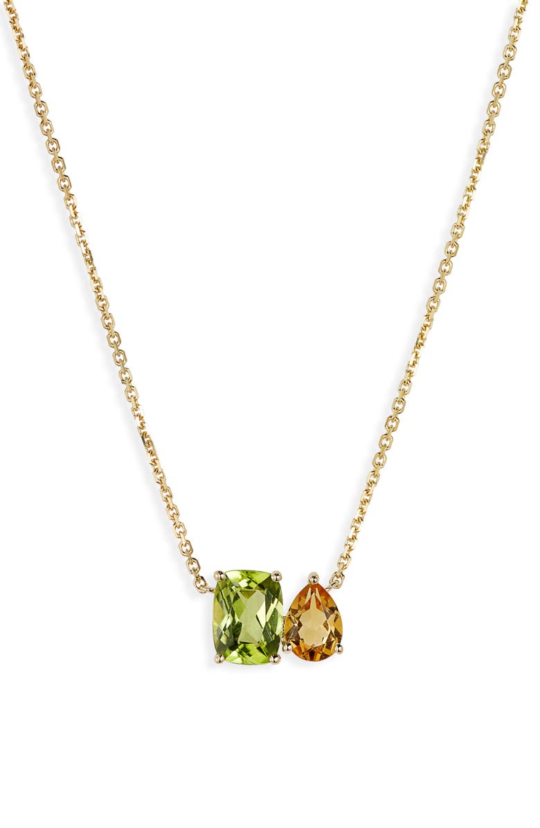 Bony Levy 14K Gold Citrine & Peridot Pendant Necklace, Main, color, 