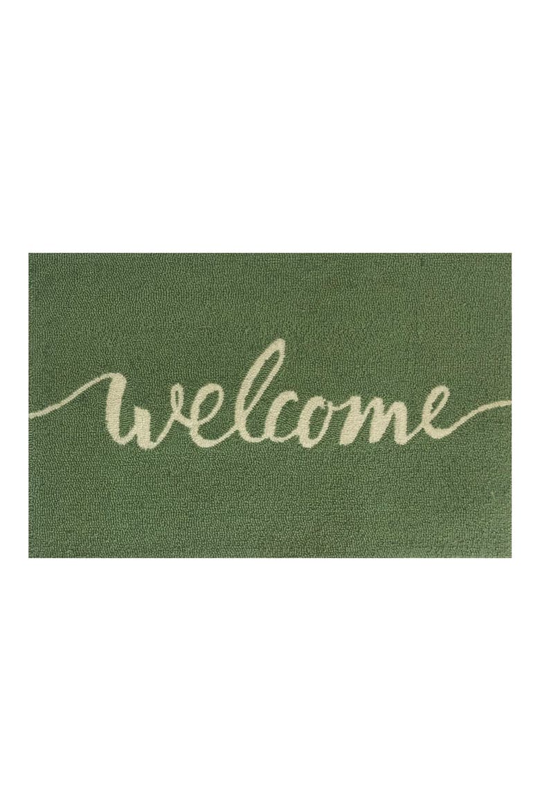 Welcome Doormat, Main, color, FERN WHITE