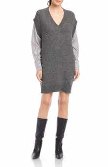 Sally Long Sleeve Mixed Media Dress