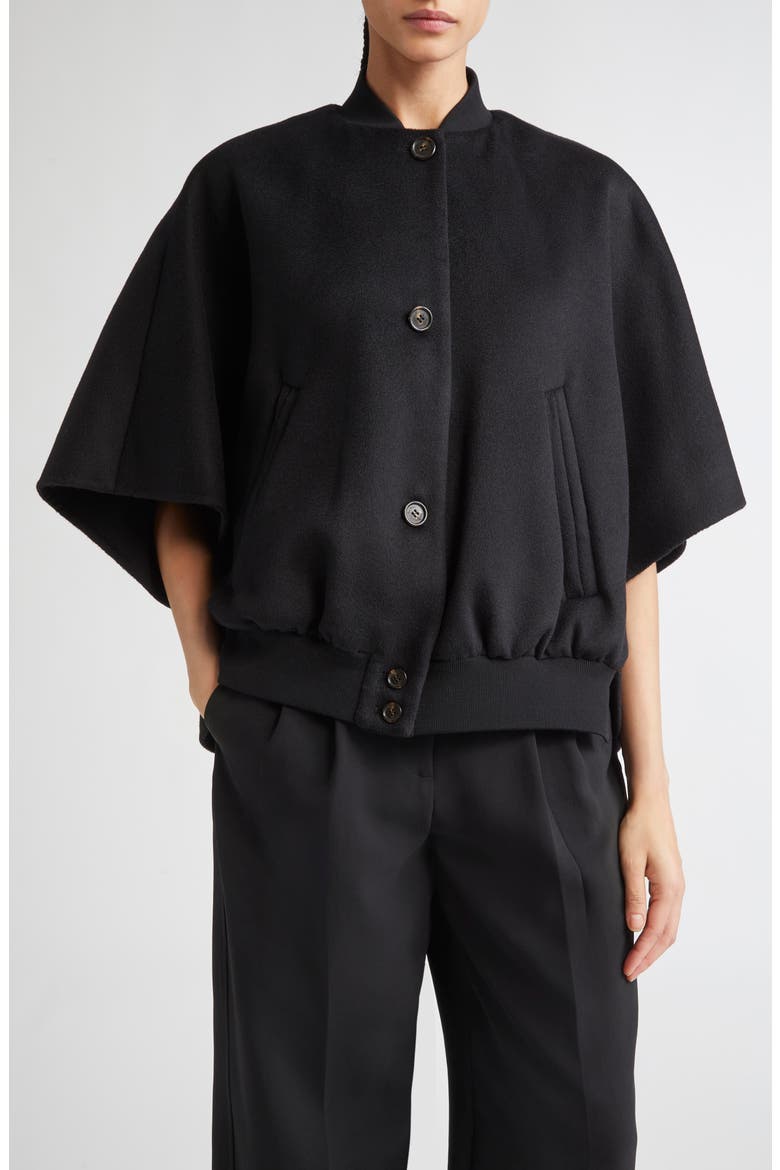 Leticia Double Face Cashmere Cape, Main, color, NERO