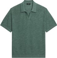 Theory Brenan Linen Blend Polo